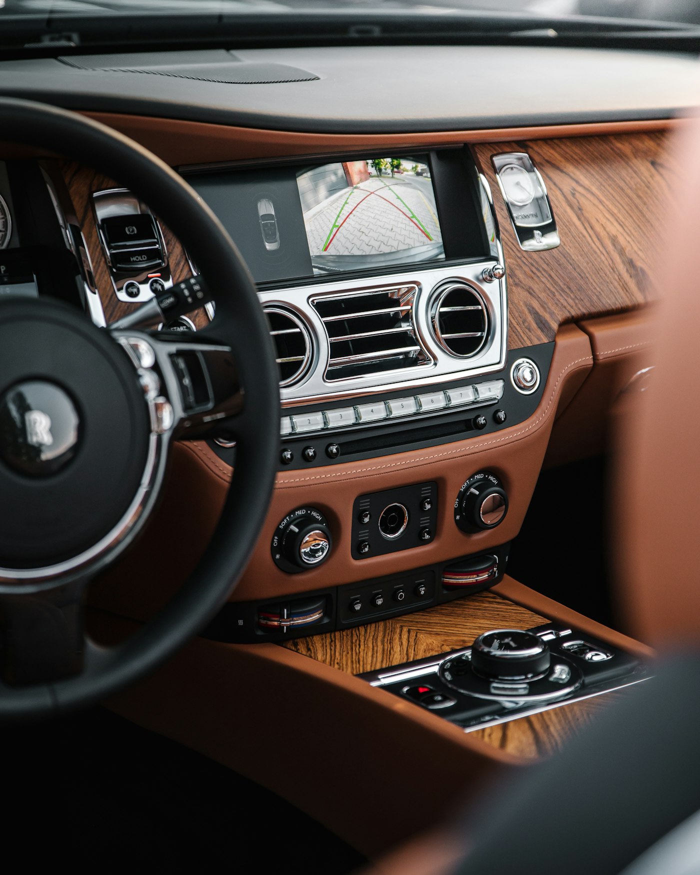 The detailed, hand-finished cockpit of a prepared German car